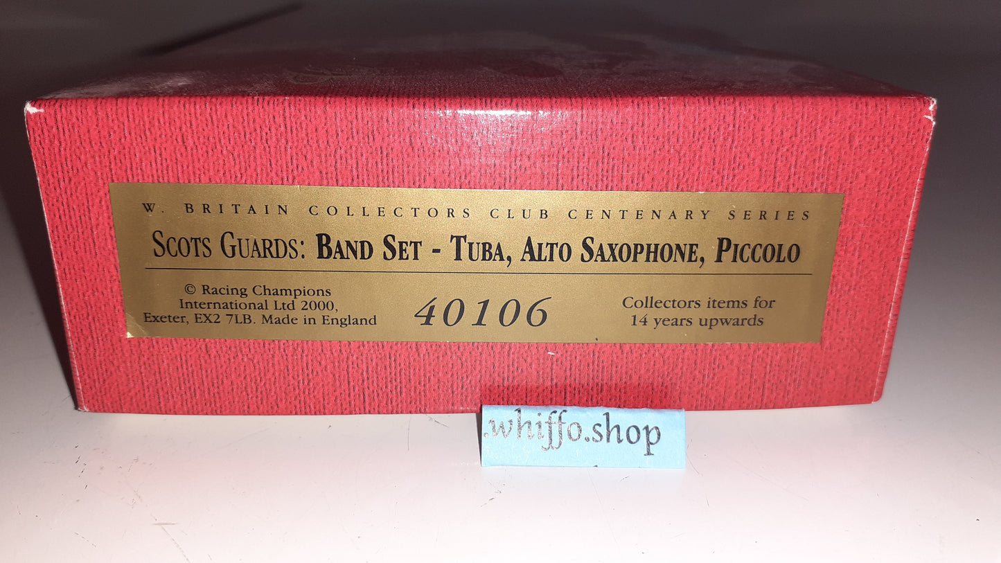 Britains 40106 Queen Victoria Scots Guards Brass band boxed S8 for sale