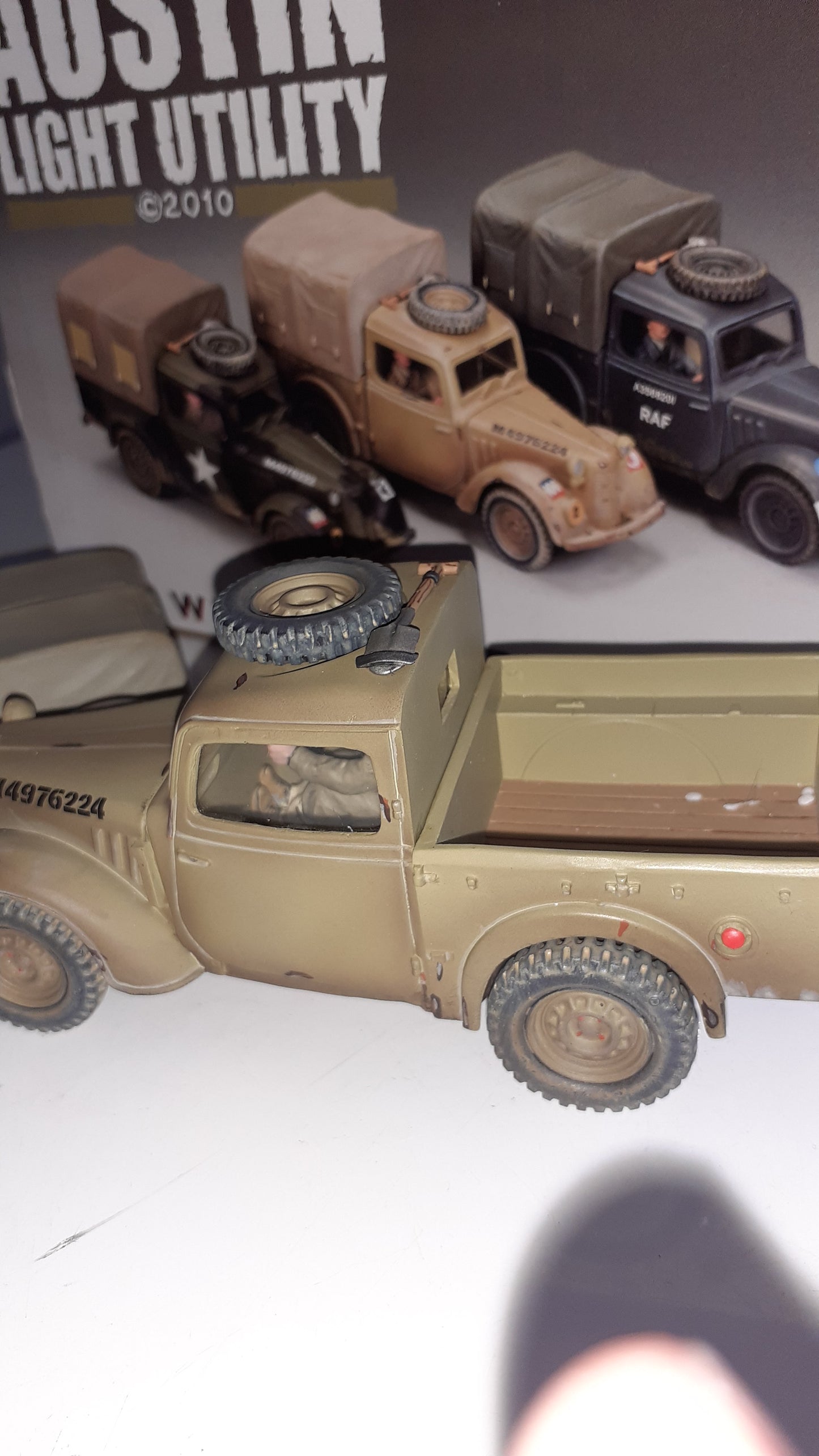 King and country 2010 ww2 8th Army Austin Light Truck box 1:30 Ea056 S169
