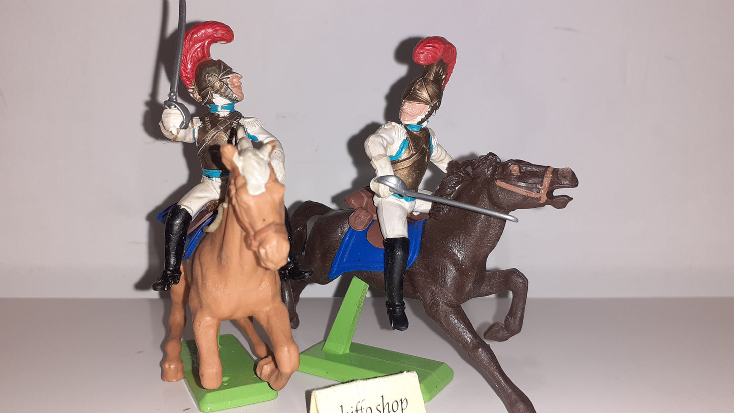 Britains deetail Waterloo French Carabinier Cavalry 1970s Made England 1:32 B2