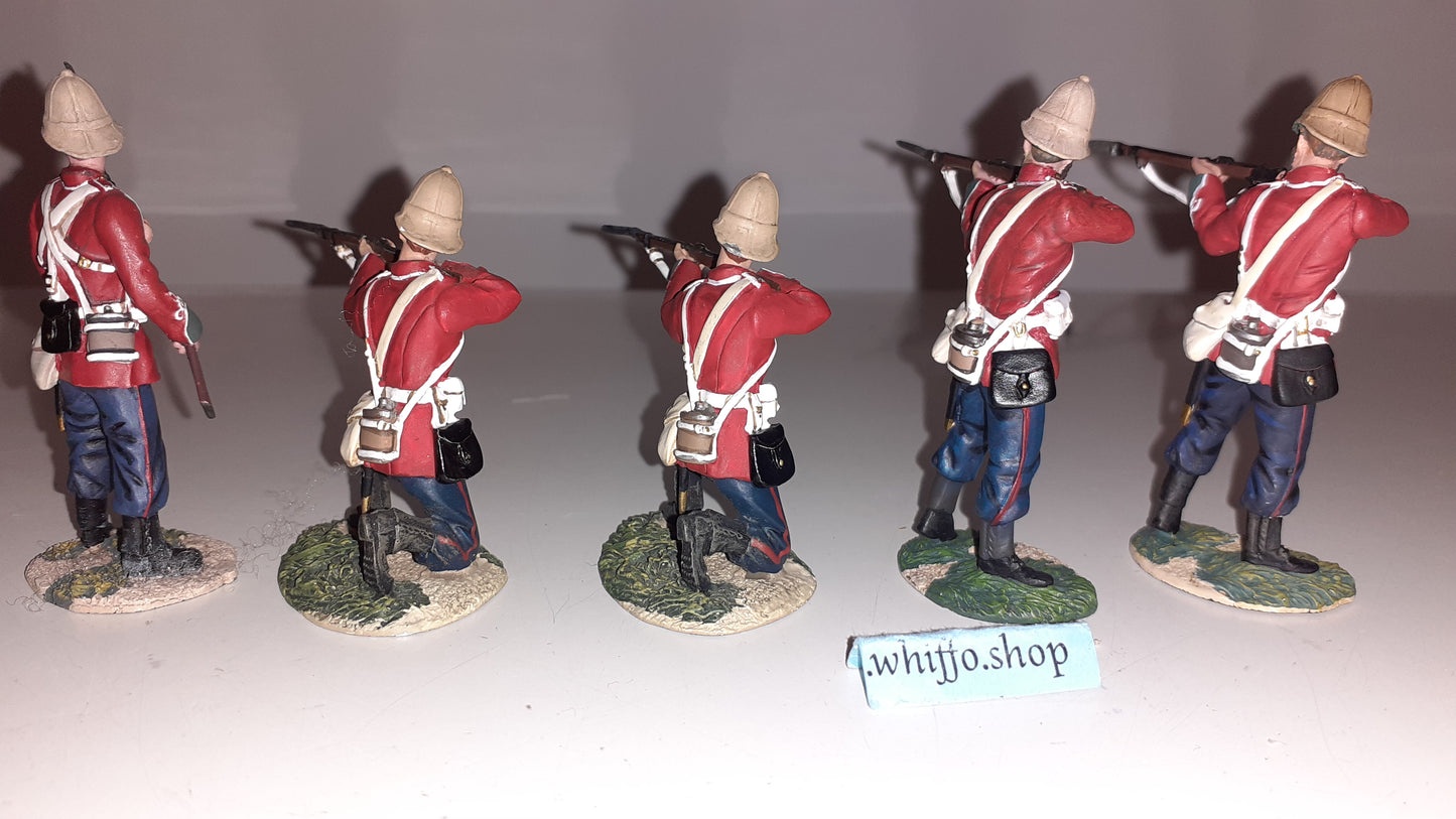 Britains British 24th Foot Zulu War 5 Figures Bulk Lot 1:32 W14