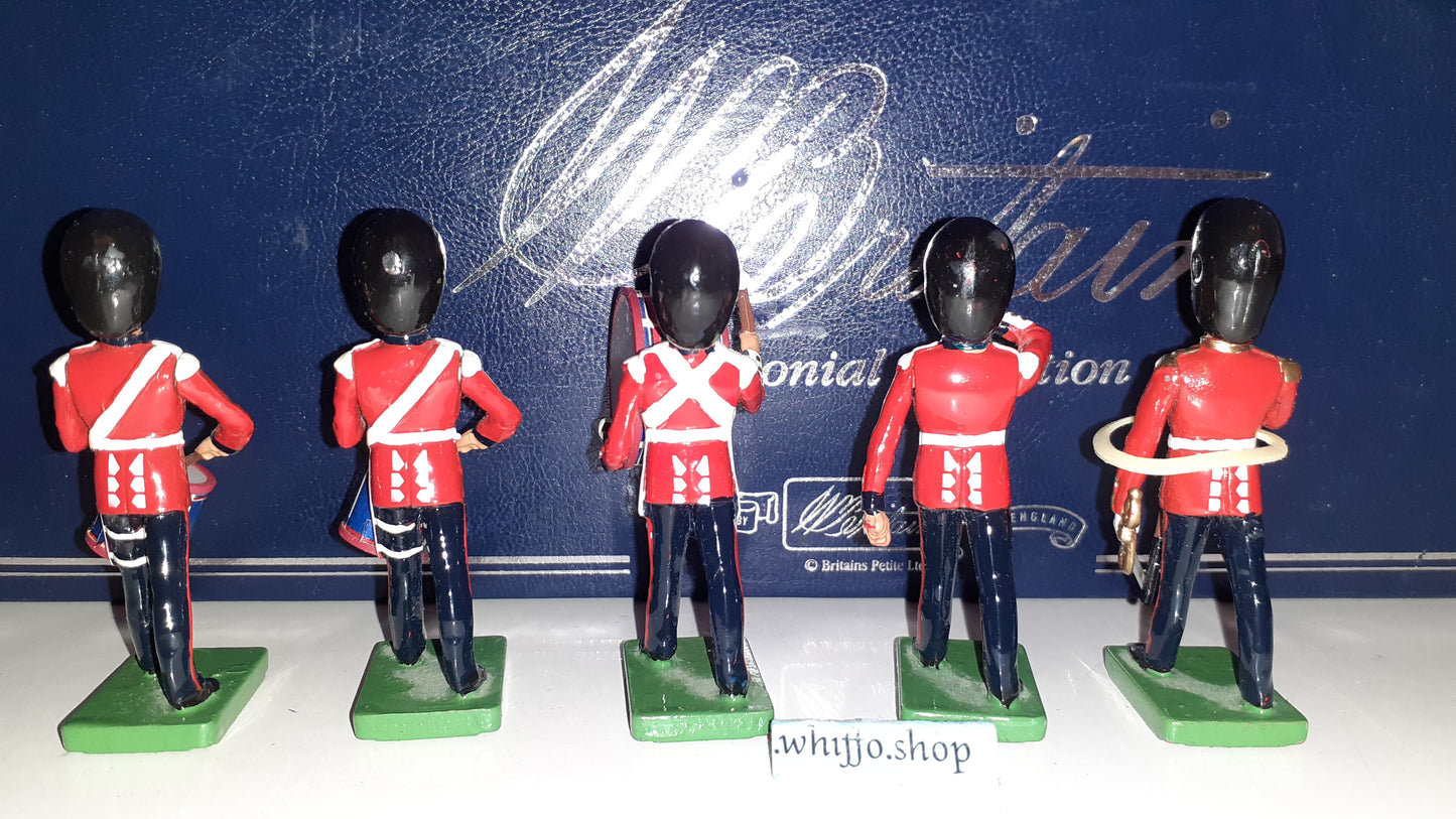 Britains 00090 deetail ceremonial band Drums Bugles scots guards 1999 1:32 s613