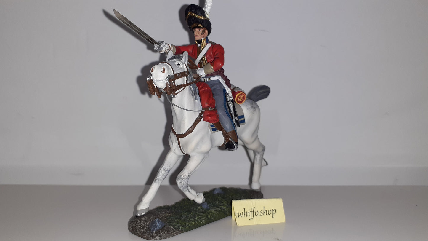 Britains 36065 Napoleonic Waterloo Scots Grey Officer Charging boxed S8