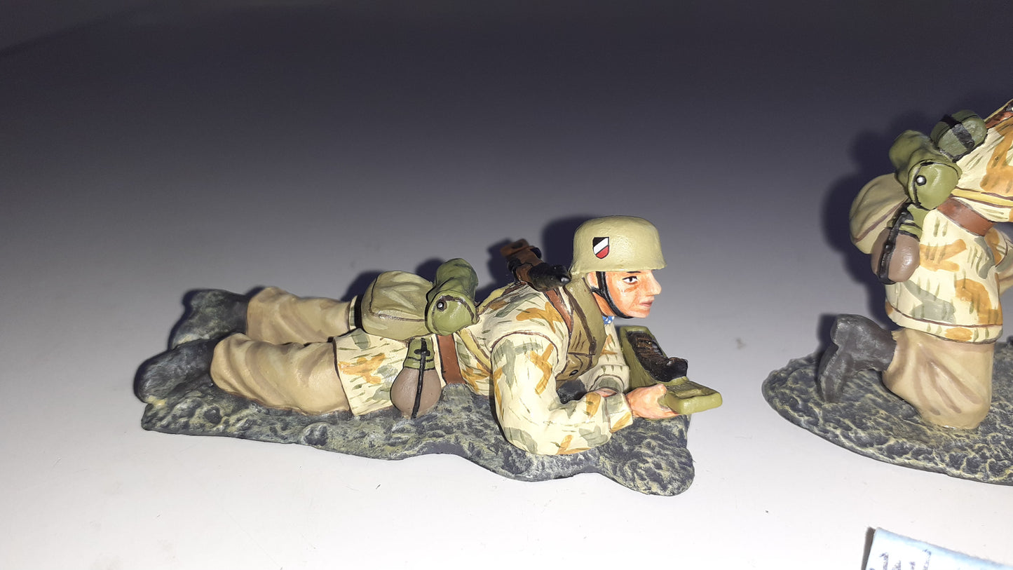 King and country 2002 ww2 German Afrika Korps Fallschirmjager Mg 1:30 Ak13 S154