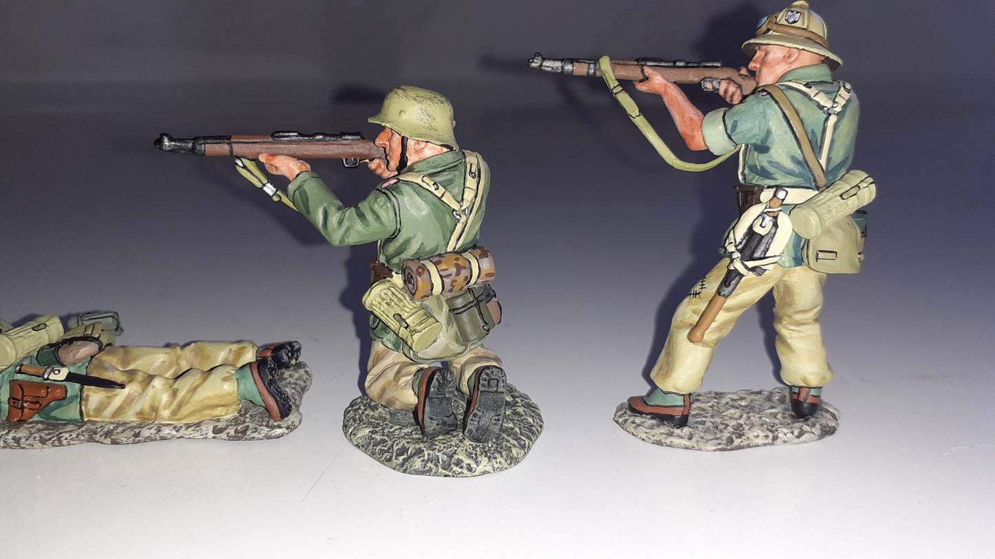 King and country 2002 ww2 German Afrika Korps Fallschirmjager Mg 1:30 Ak21 S172