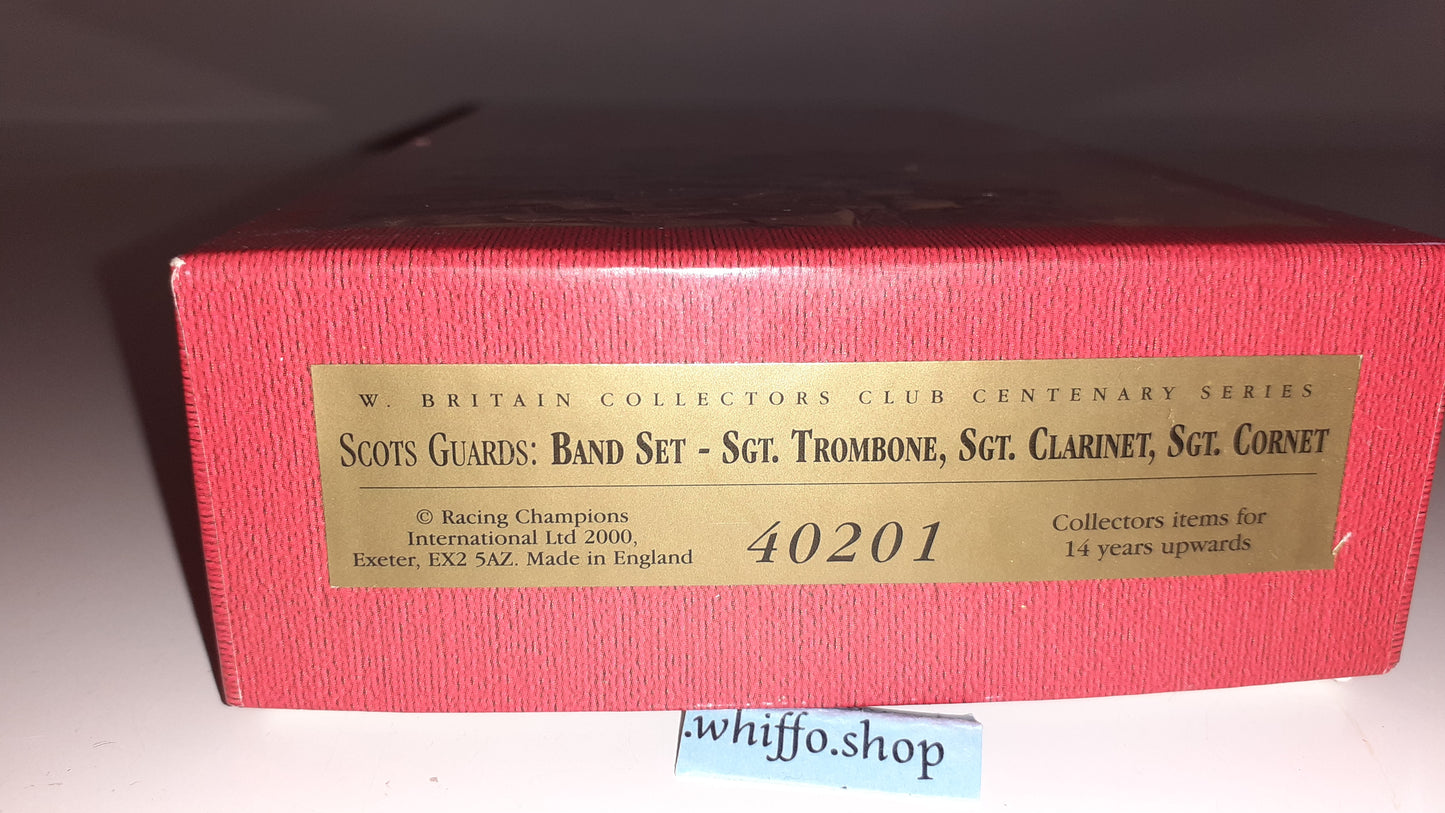 Britains 40201 Queen Victoria Scots Guards Brass band 1:32 metal boxd Cornet for sale S8