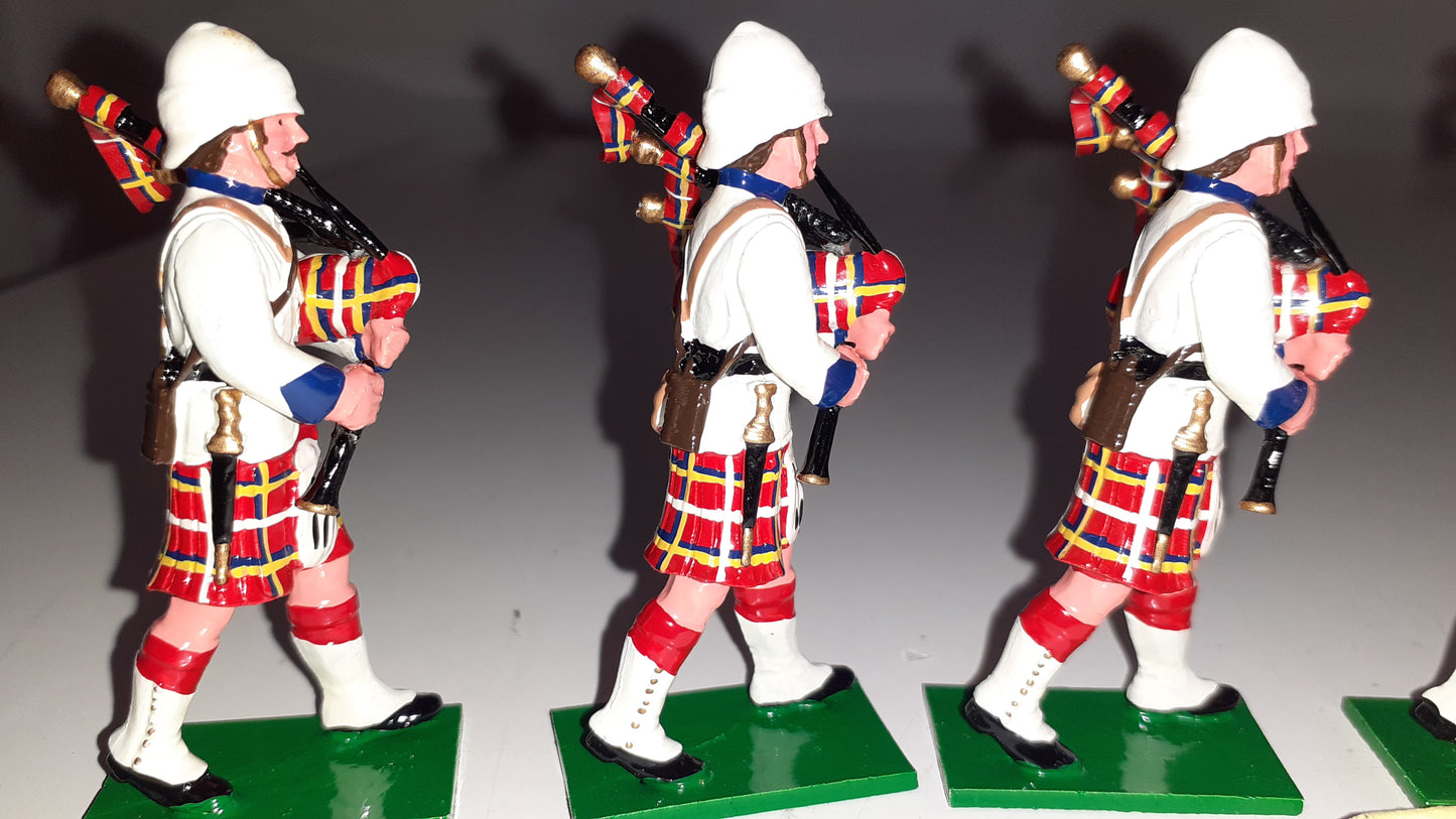 trophy miniatures 1991 Black Watch Pipers Sudan Egypt Boer Highlanders 1:32 s231