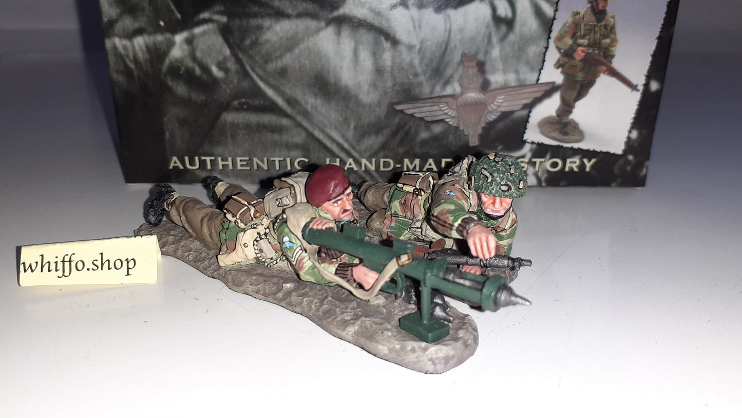King and country Ww2 Mg018 Paras Piat Gun Arnhem 2010 boxed 1:30 S546