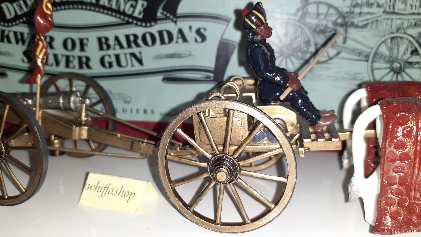 Britains 00141 Delhi Durbar Gaekwar Baroda Silver Gun 1:32 1999 boxed S8