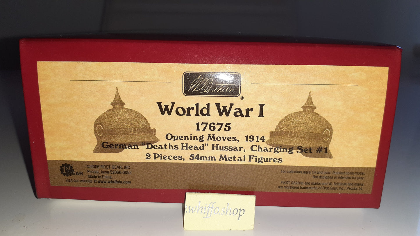 Britains ww1 17675 2006 German Deaths Head Hussar Cavalry 1914 metal boxd S7