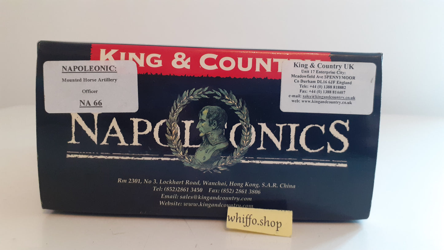 King and country Horse officer artillery Napoleonic mounted boxd 1:30 na66 S454