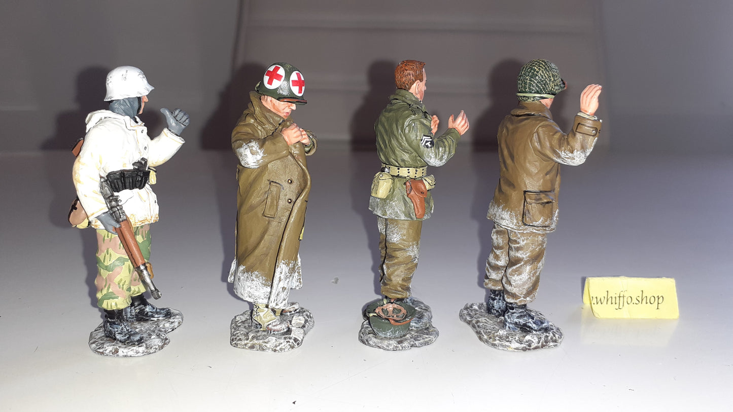 King and country Ww2 Bbg04 GI Prisoners german guard Battle Of Bulge boxed 1:30