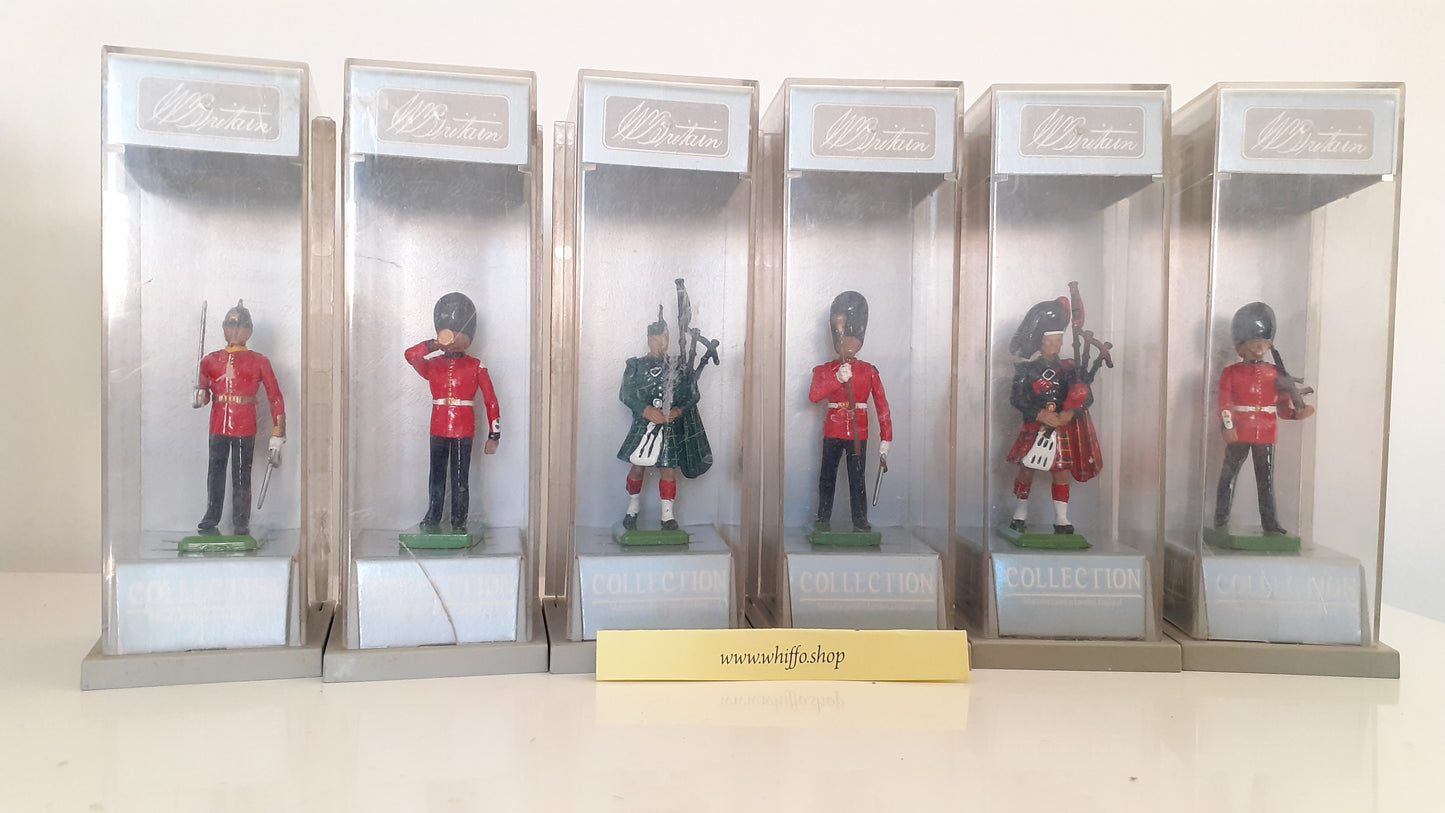 Britains 1989 Ceremonial Guards Pipers 6 Figures boxed boxed 1:32 S1