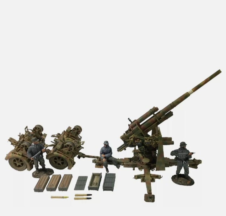 Britains 25059 German 88mm Flak Anti Tank Gun 3 Crew WW2 Sz108 300 Made 2020