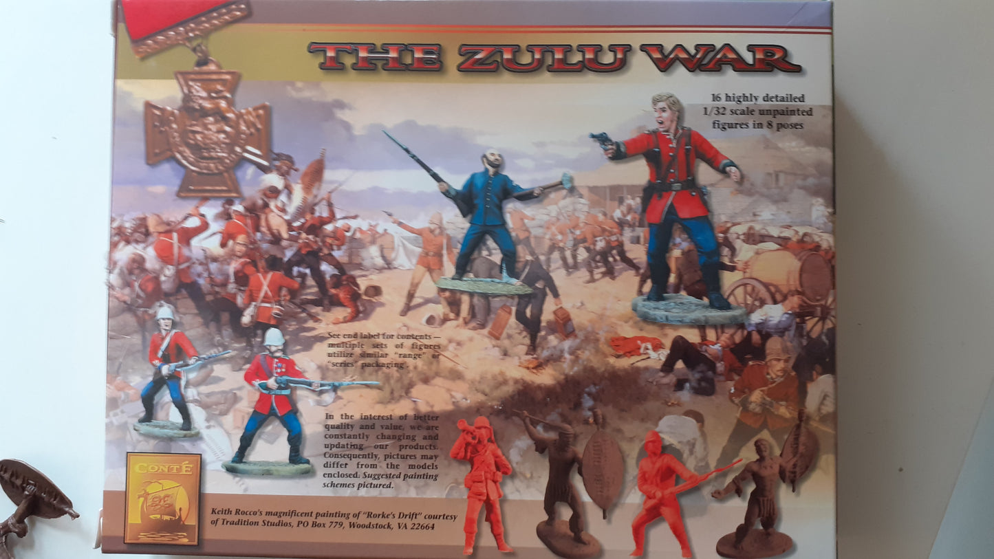 conte plastic Arabs Zulus 2001 Zul014 15 Figures Set 3 1:32