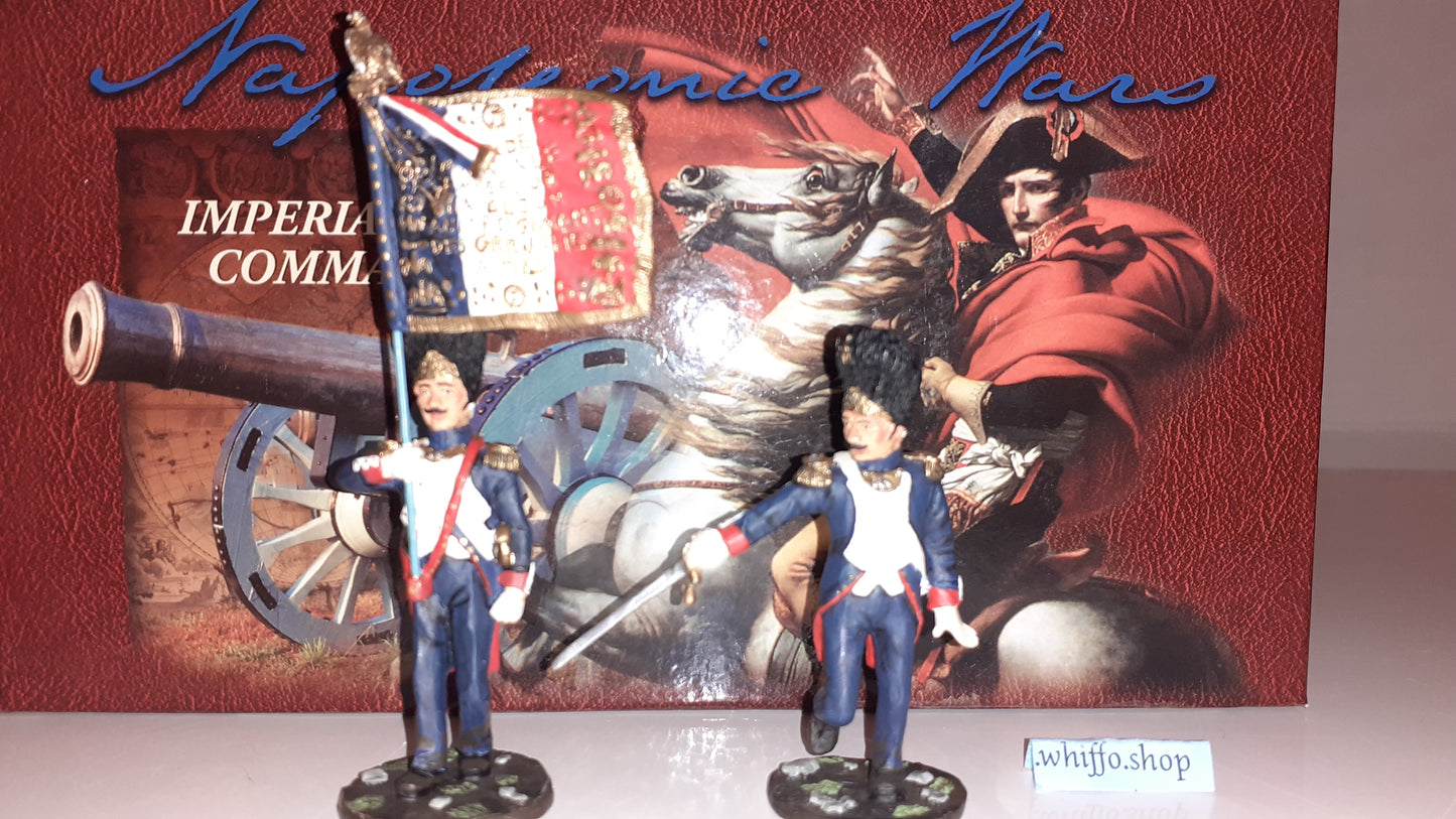 Britains 17363 2002 Imperial Guard Flag Waterloo Napoleonic 1:32 metal boxd S8b for sale