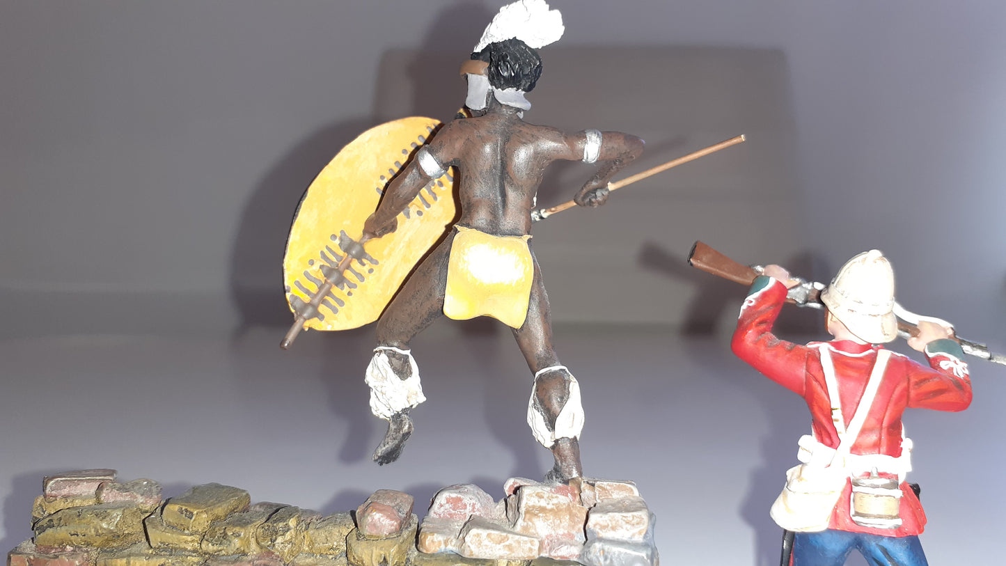 Britains 20116 Zulu war 24th foot Thrust Fight For Kraal 8 1:32 2013 wdb