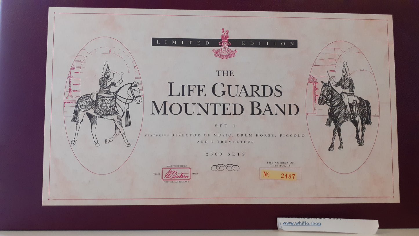 Britains limited edition life guards mounted band 1995 5195 Set 1 Mib s4