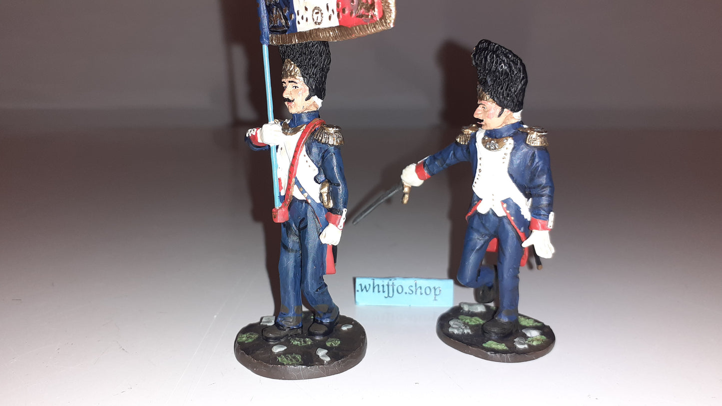 Britains 17363 2002 Imperial Guard Flag Waterloo Napoleonic 1:32 metal boxd S8b for sale
