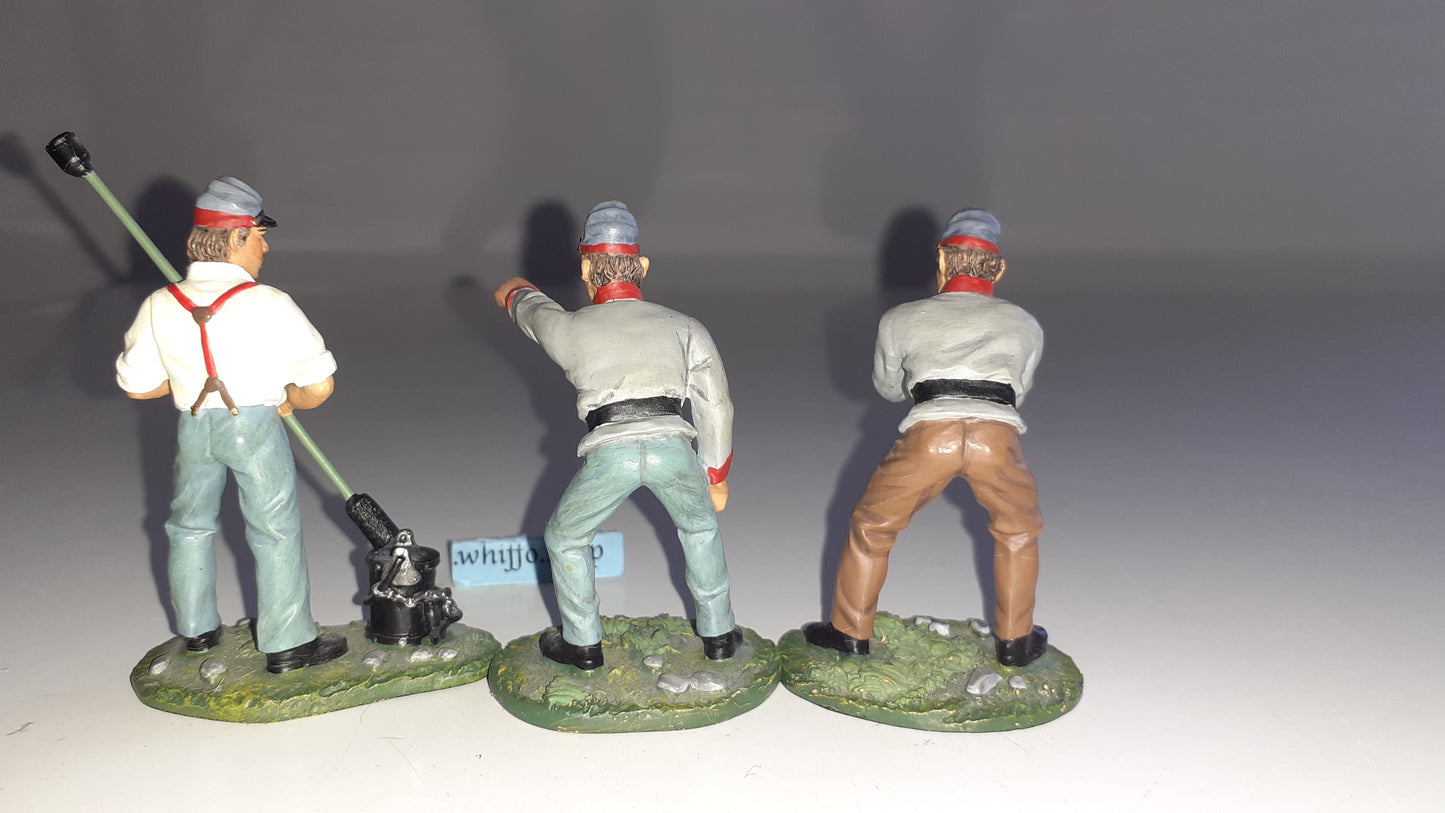 BRITAINS 17531 Acw Confederate Artillery Crew Boxed 2004 Metal 1:32 S614