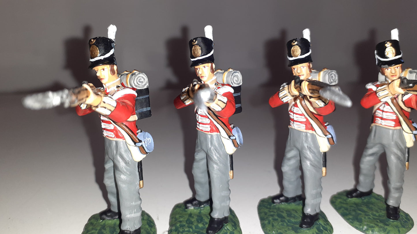 Frontline figures Napoleonic waterloo 4 figs british guards no box 1:32 wrdb