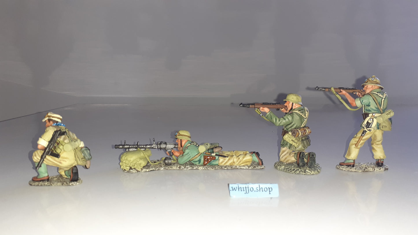 King and country 2002 ww2 German Afrika Korps Fallschirmjager Mg 1:30 Ak21 S172