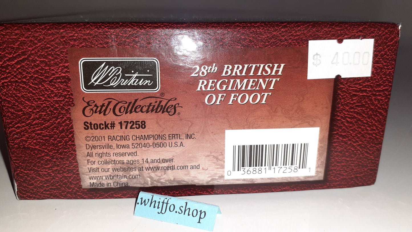 Britains 17258 2001 British 28th Foot Waterloo Napoleonic 1:32 metal boxed S8b for sale