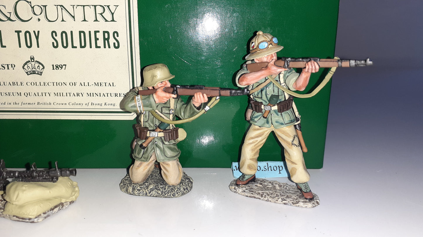 King and country 2002 ww2 German Afrika Korps Fallschirmjager Mg 1:30 Ak21 S172