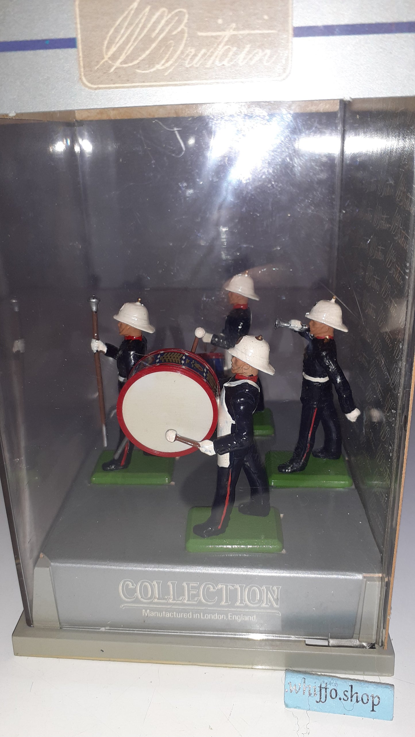 Britains royal marines 1989 1990s Perspex Display box 1:32 metal B111