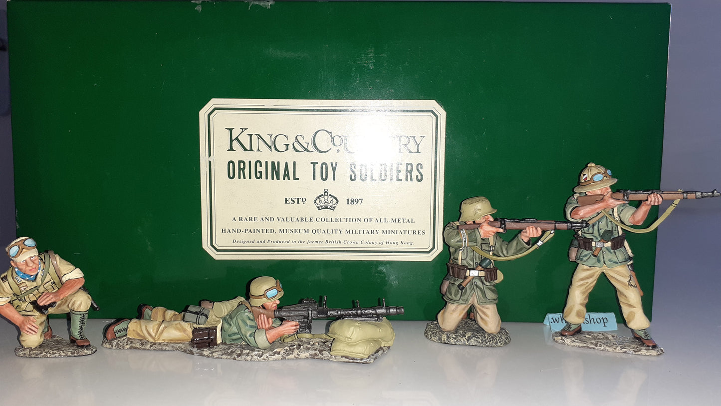 King and country 2002 ww2 German Afrika Korps Fallschirmjager Mg 1:30 Ak21 S172