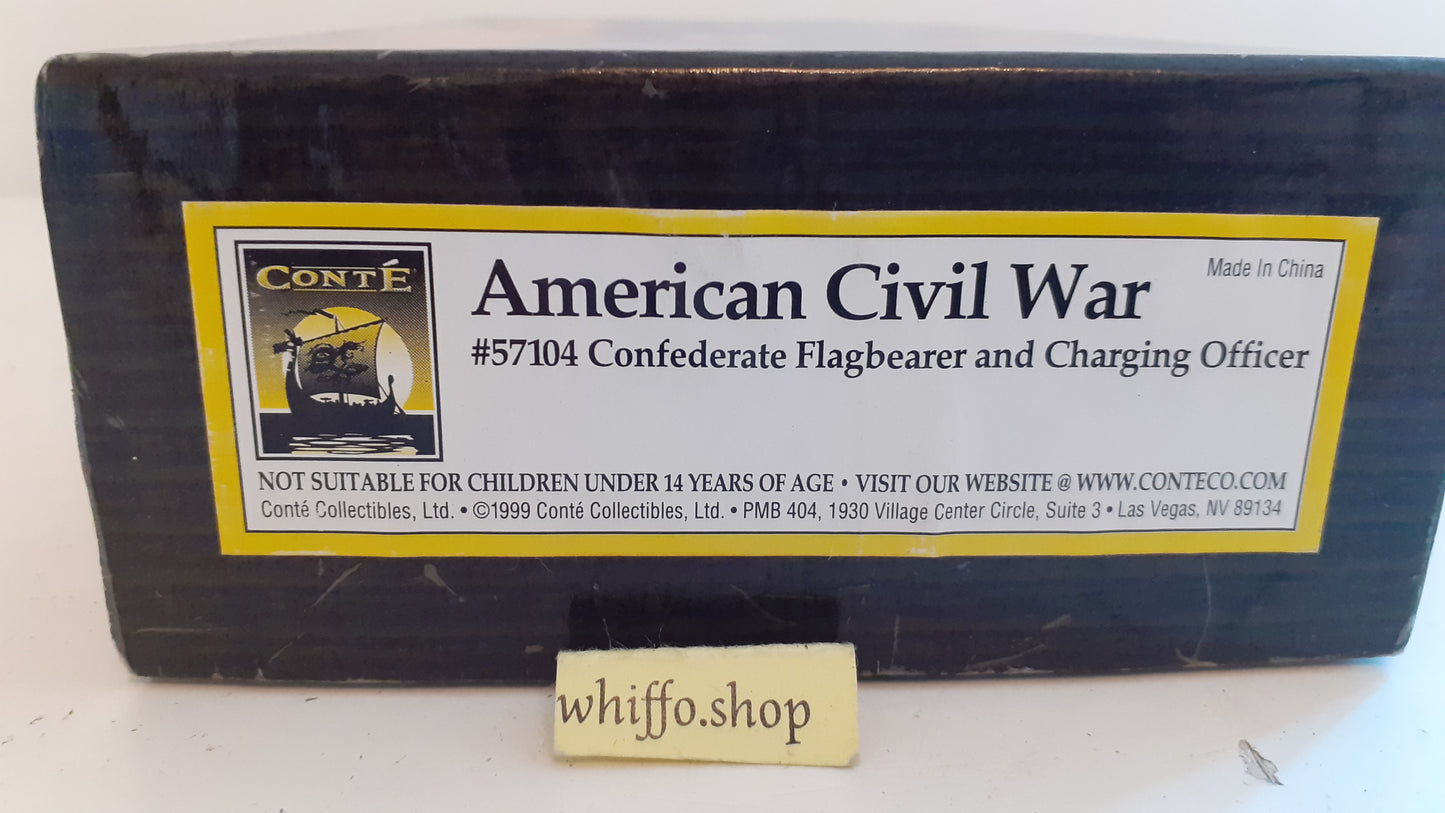 conte 57104 1999 confederate charging command acw metal boxed 1:32 s328