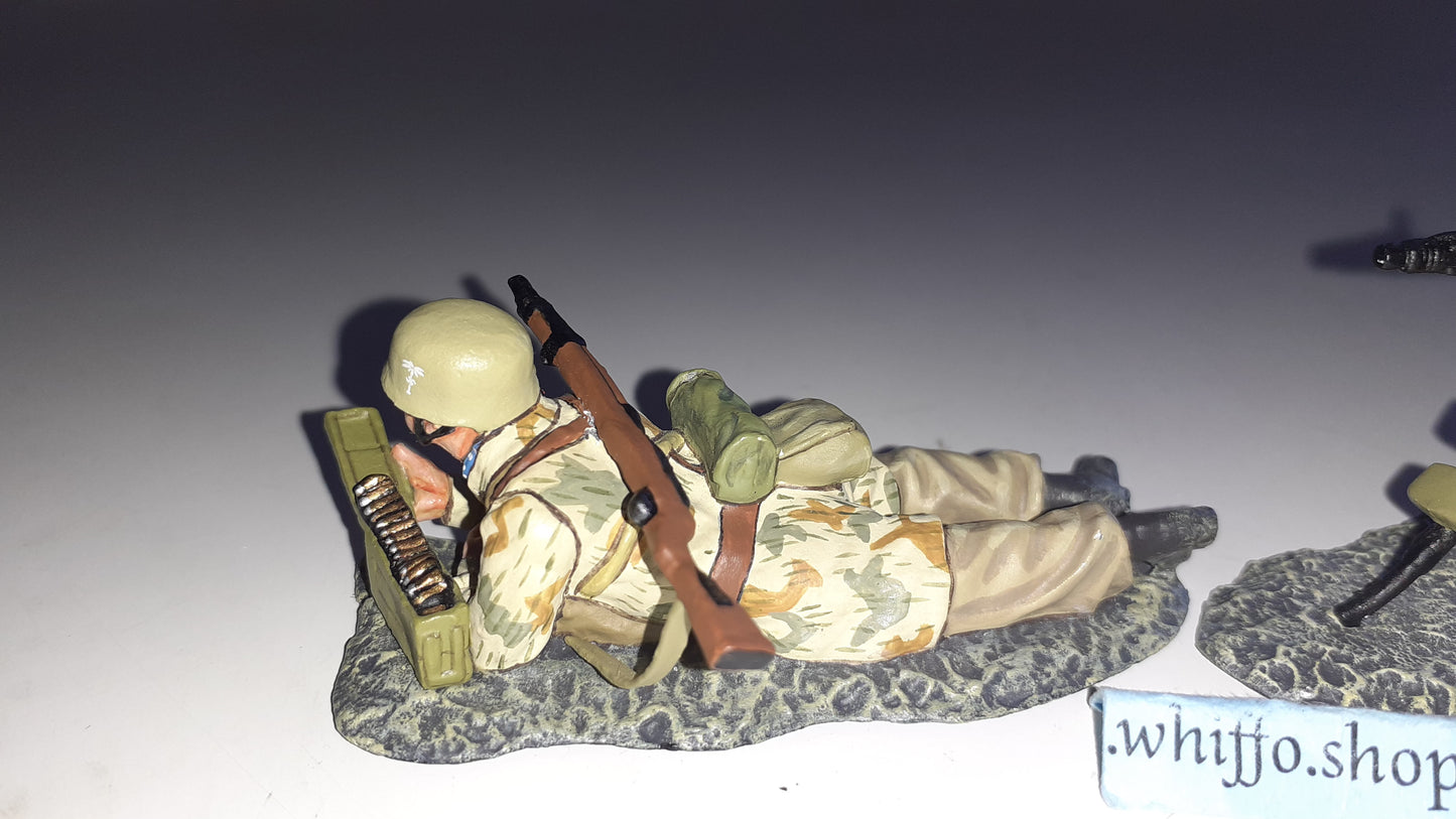 King and country 2002 ww2 German Afrika Korps Fallschirmjager Mg 1:30 Ak13 S154
