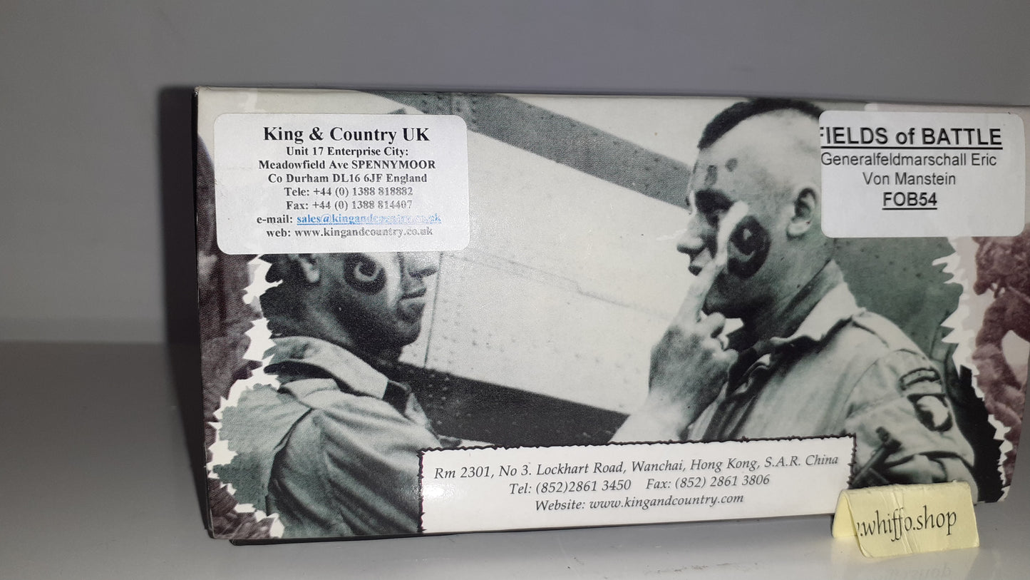 King and country Fob54 German Ww2 Marshal Von Manstein Mounted boxed 1:30 S6