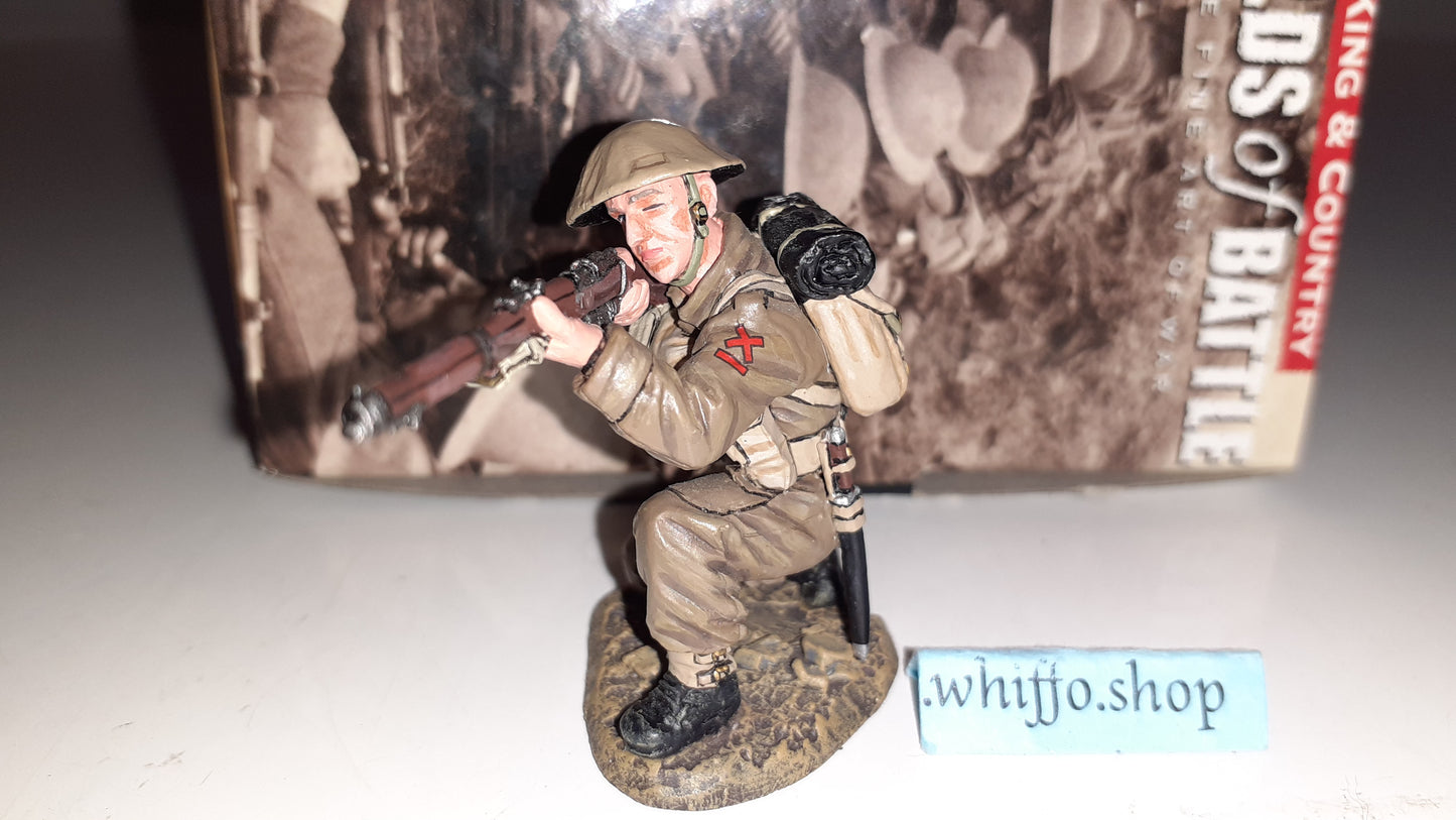 King and country Ww2 British Kneeling Firing Fob28 Fob028 boxed 1:30 Rb