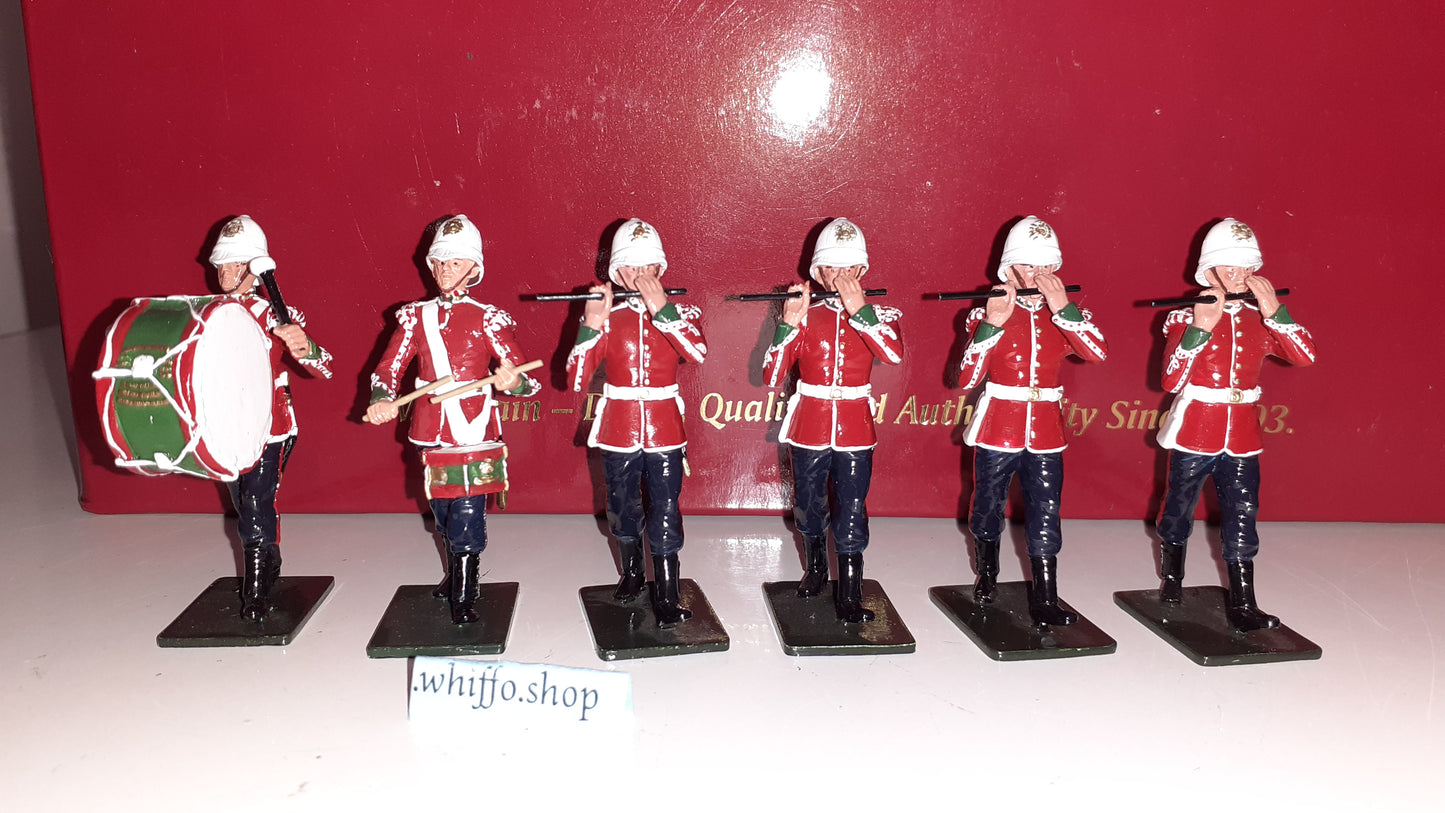 Britains 48008 2006 24th Foot Zulu War Drum Band 12 Pieces 1:32 metal boxed S7