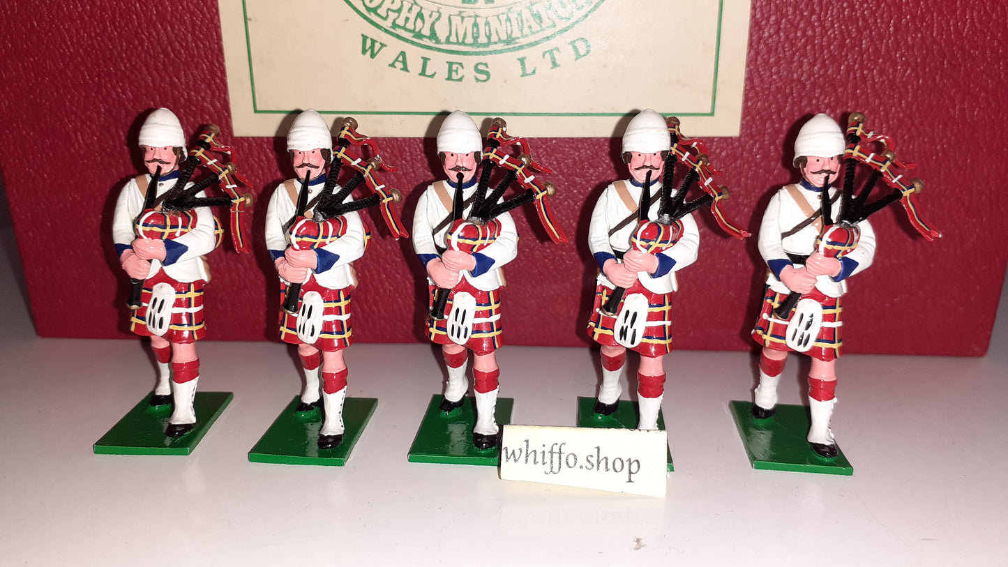 trophy miniatures 1991 Black Watch Pipers Sudan Egypt Boer Highlanders 1:32 s231