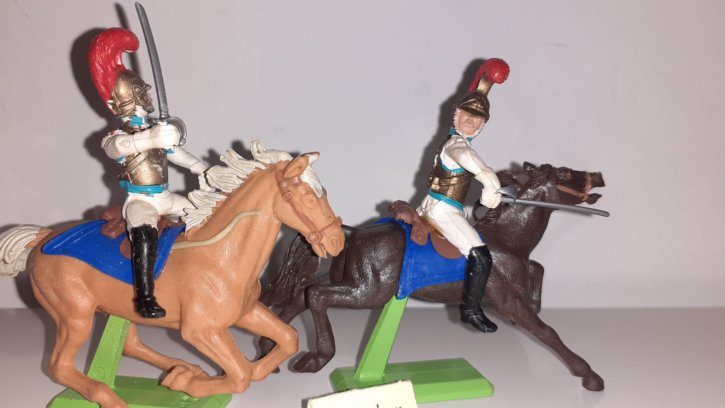 Britains deetail Waterloo French Carabinier Cavalry 1970s Made England 1:32 B2