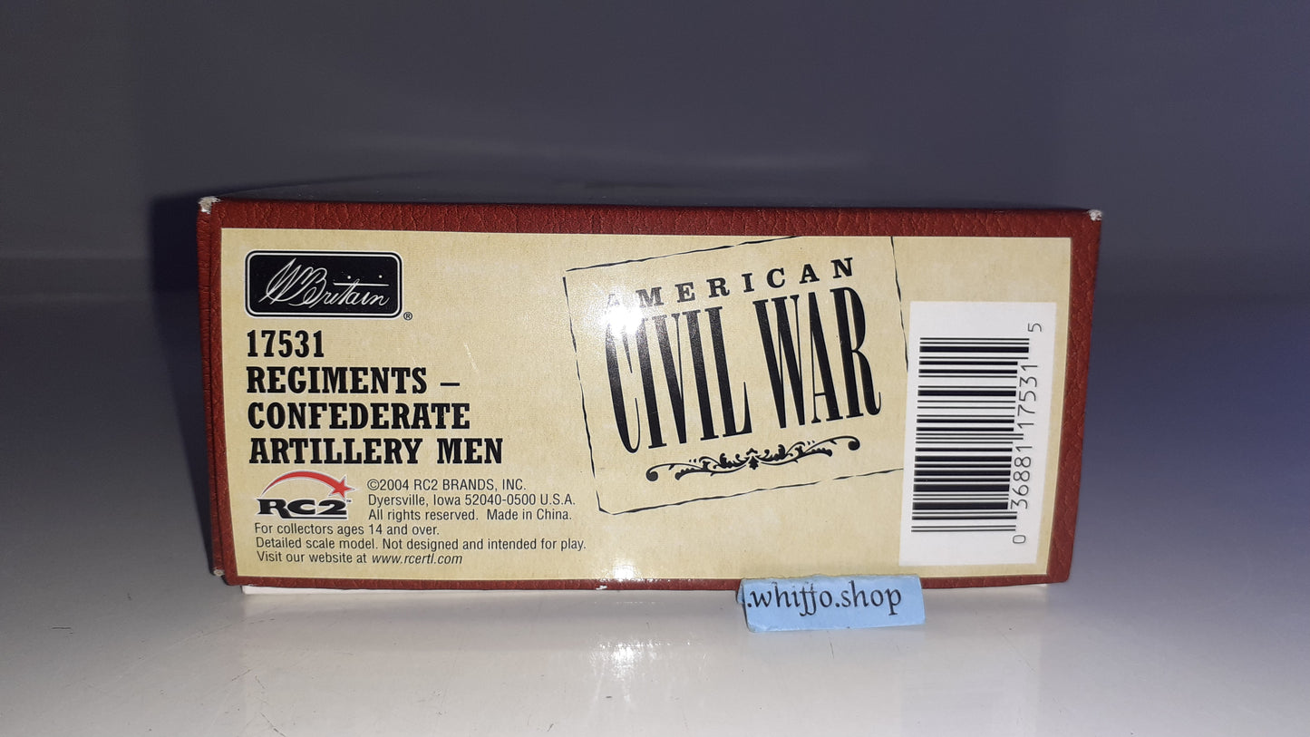 BRITAINS 17531 Acw Confederate Artillery Crew Boxed 2004 Metal 1:32 S614