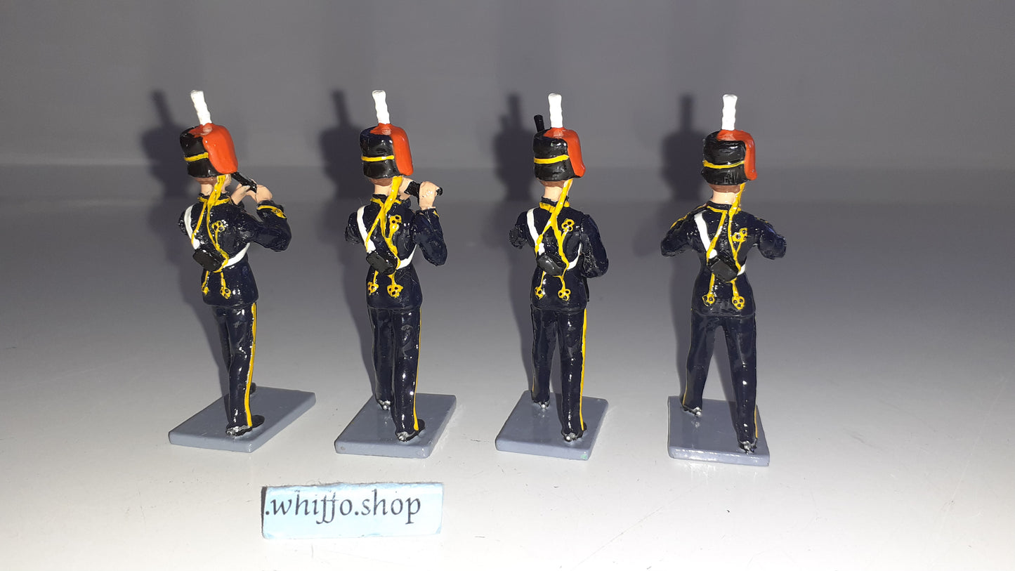 Britains 40294 Queen Elizabeth 7th Hussars Band 2001 1:32 metal boxed Set 3 S523