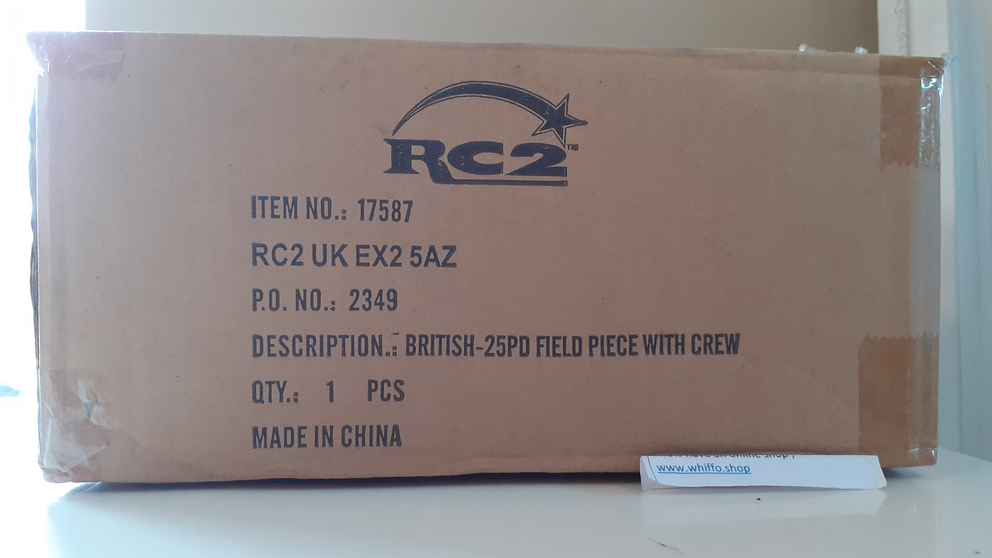 Britains 17587 2005 ww2 British 25pd Field Gun Artillery boxed 1:32 Wdb