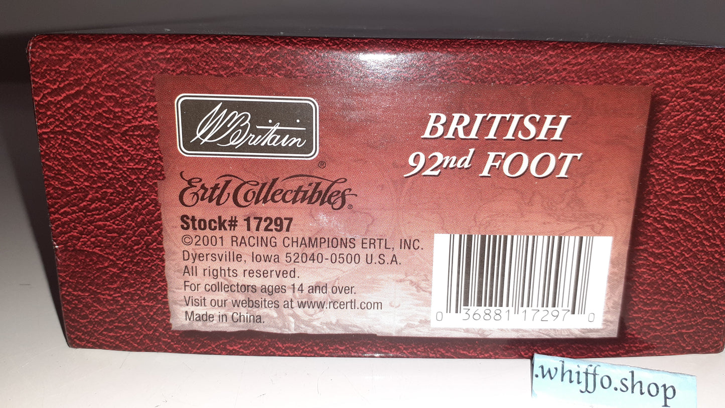 Britains 17297 2001 British 92nd Foot Waterloo Napoleonic 1:32 metal boxed S8b for sale