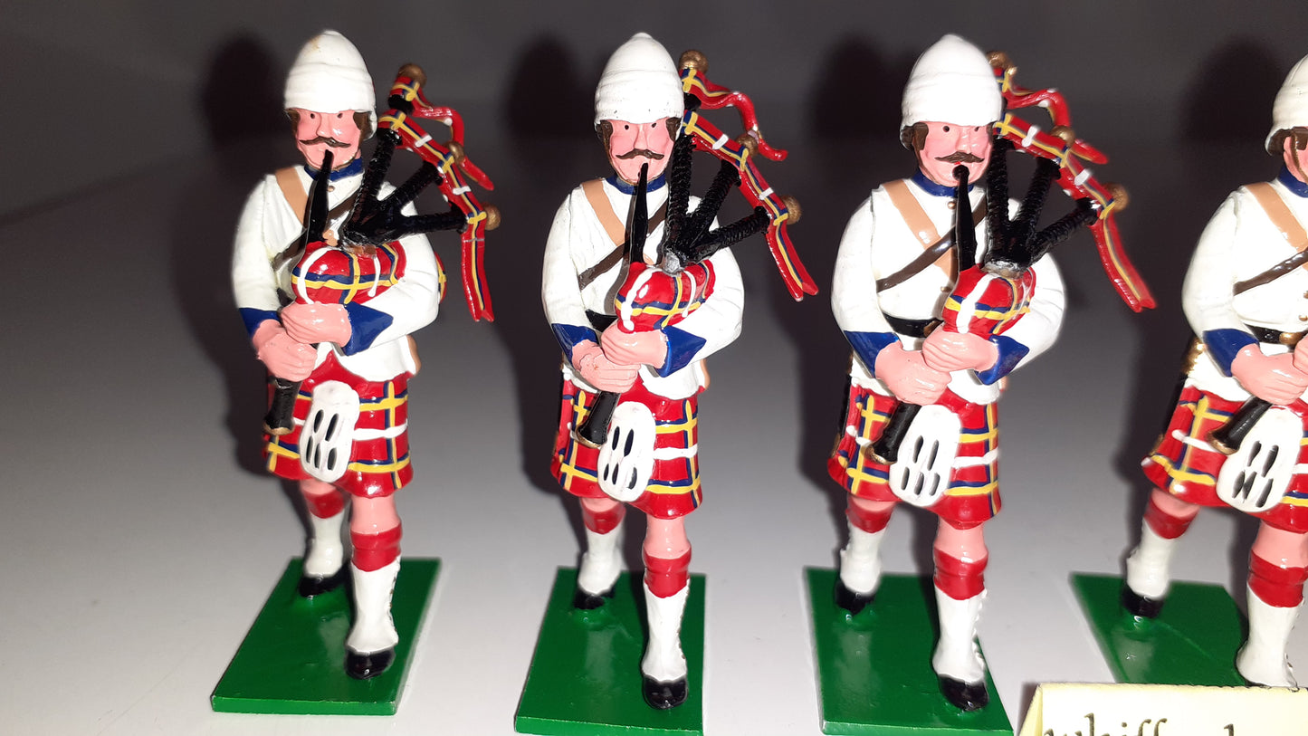 trophy miniatures 1991 Black Watch Pipers Sudan Egypt Boer Highlanders 1:32 s231