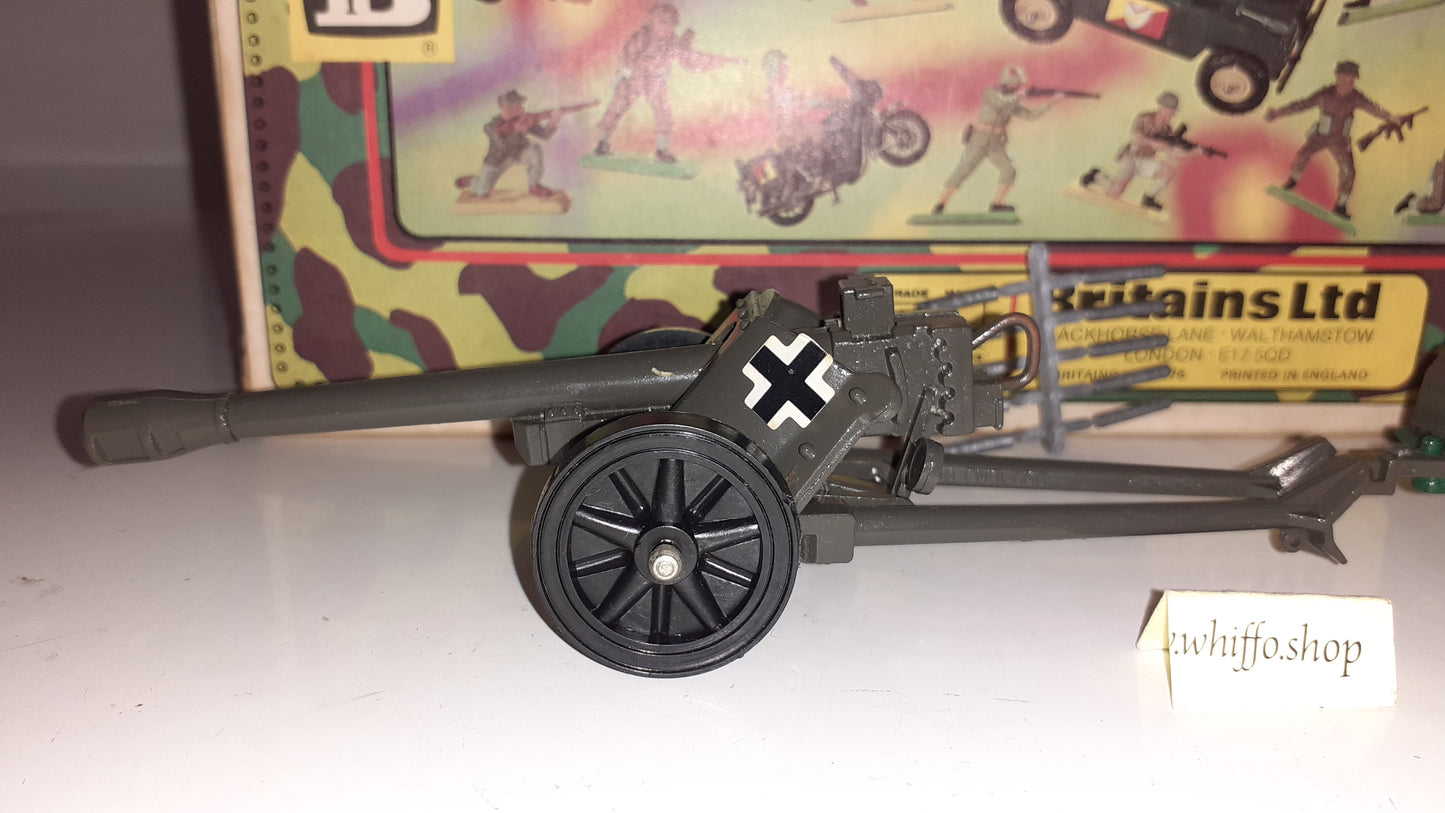 Britains deetail 9788 Ww2 Kubelwagen Field Gun Boxed 1978 Made England 1:32 S1