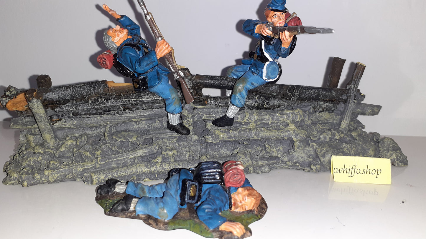 king and country Acw Confederate union Fence Acw06 1:30 metal boxed Wdb