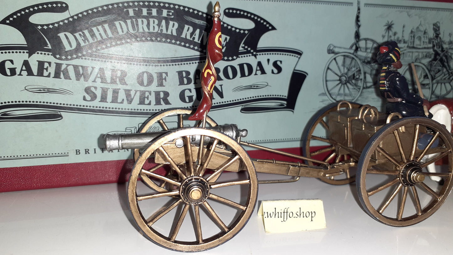 Britains 00141 Delhi Durbar Gaekwar Baroda Silver Gun 1:32 1999 boxed S8