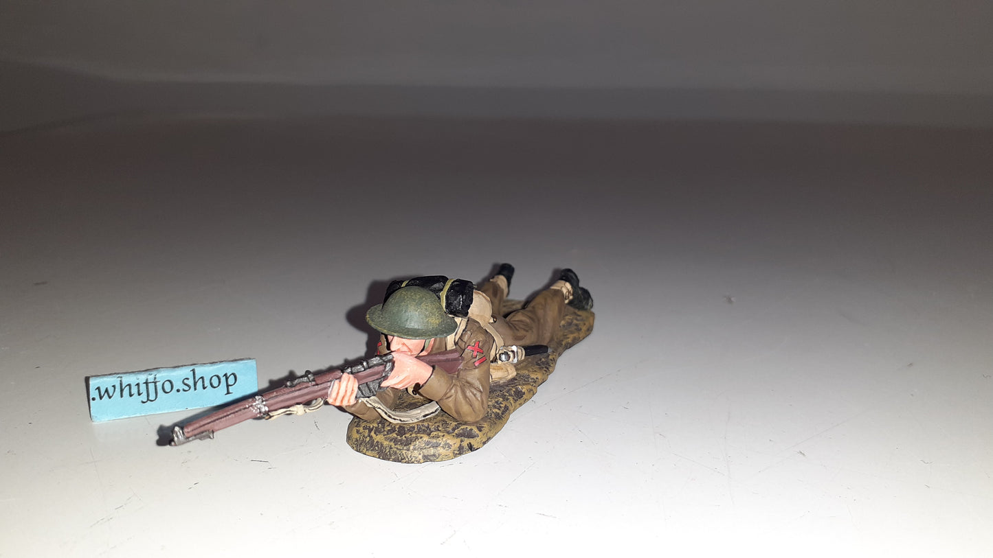 King and country Ww2 British Laying Firing Gun Fob27 Fob027 boxed 1:30 Wb