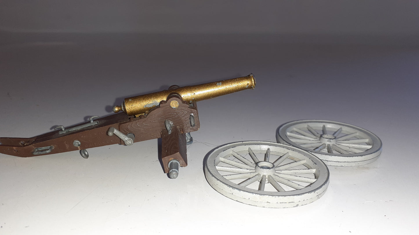 Britains deetail acw Wild West cannon missing tow hook 1970s 1:32 b25