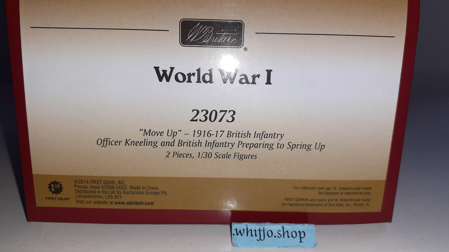 Britains ww1 23073 2014 British Infantry Move Up 1916 metal boxd S521