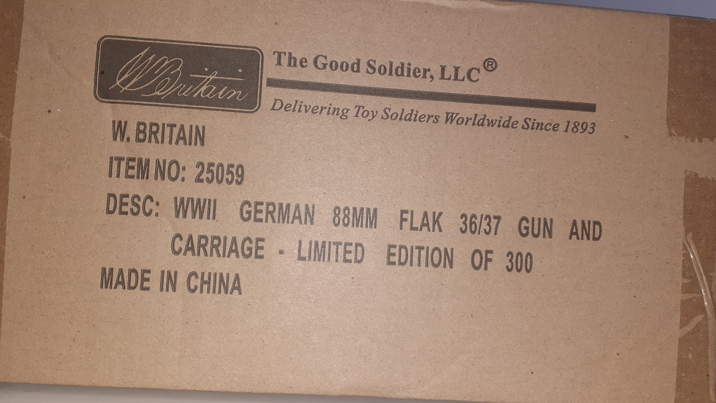 Britains 25059 German 88mm Flak Anti Tank Gun 3 Crew WW2 Sz108 300 Made 2020