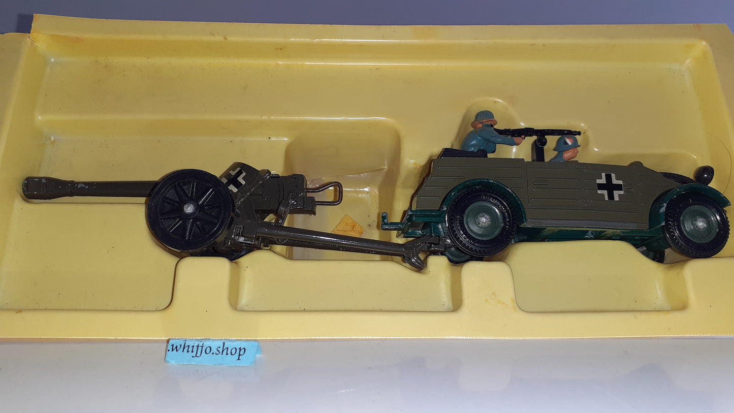 Britains 9788 1980 Deetail German Ww2 Kubelwagen And Gun 1:32 boxed S550