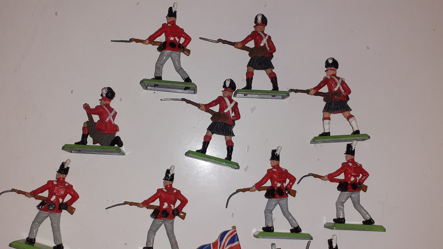 Britains deetail waterloo british French infantry 1974 1:32 Lot Ww2 German B1